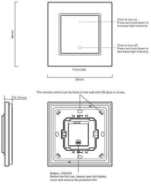 Mecanismo RF pulsador Interruptor regulador monocolor para iluminación LED SUNRICHER - Perfect RF (1)