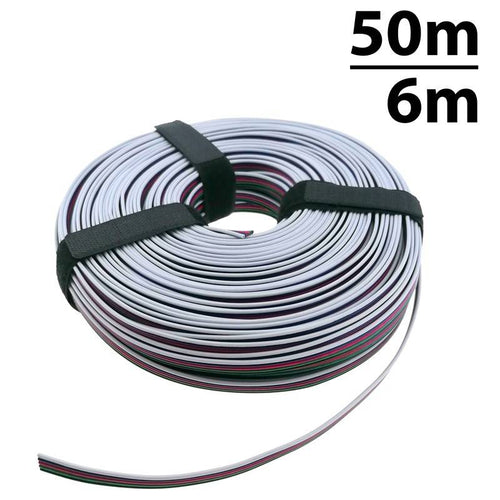 Câble RGBW 5 fils Ø0,52mm 12-24V DC