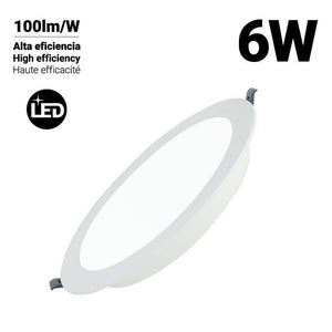 Downlight LED circular empotrable 6W - Corte Ø95mm