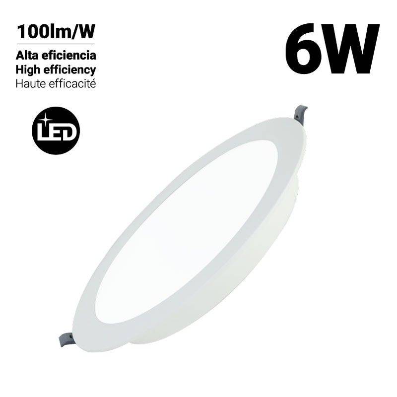Downlight LED circular empotrable 6W - Corte Ø95mm