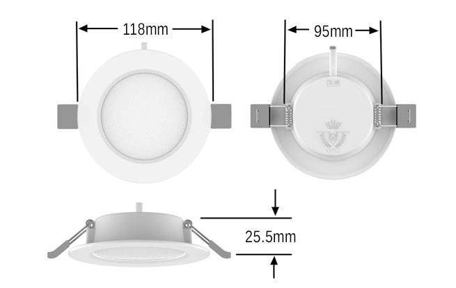 Downlight LED circular empotrable 6W - Corte Ø95mm (11)