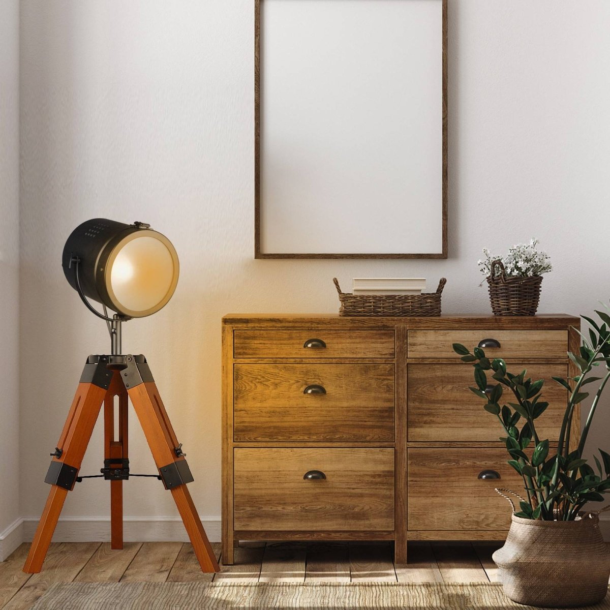 Lámpara vintage de mesa o pie con trípode "CARPEN" - Barcelona Led-Decoración