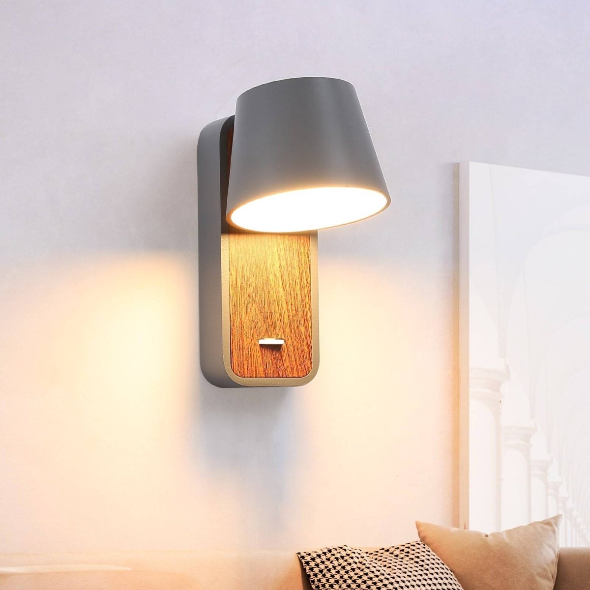 Aplique LED para Dormitorio de Madera rotatorio "KOPPEN" 6W 2700K - Barcelona Led-Decoración