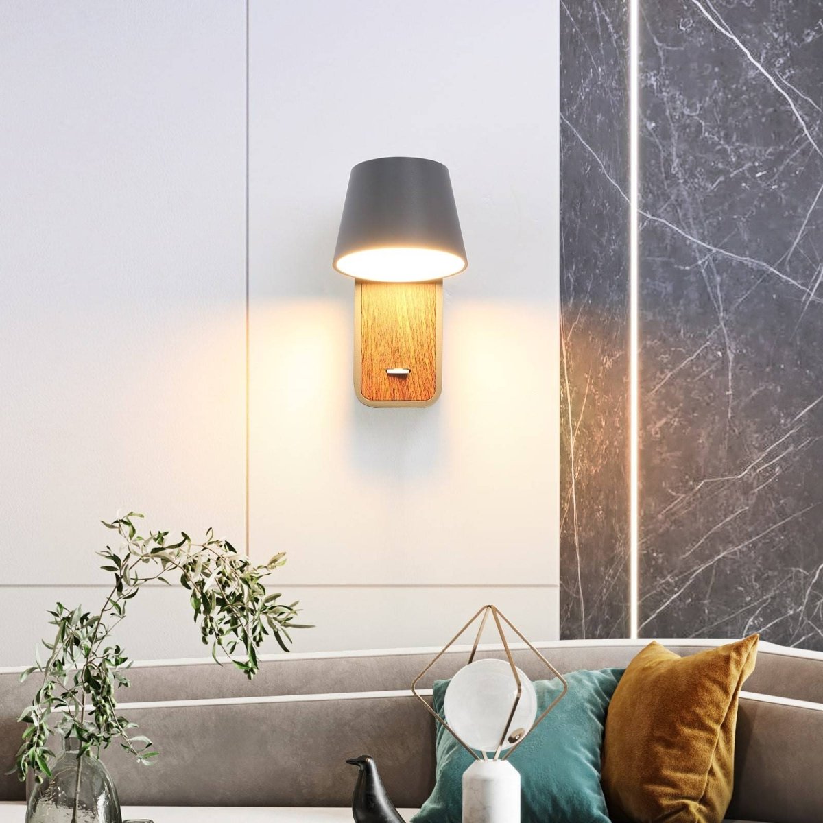 Aplique LED para Dormitorio de Madera rotatorio "KOPPEN" 6W 2700K - Barcelona Led-Decoración