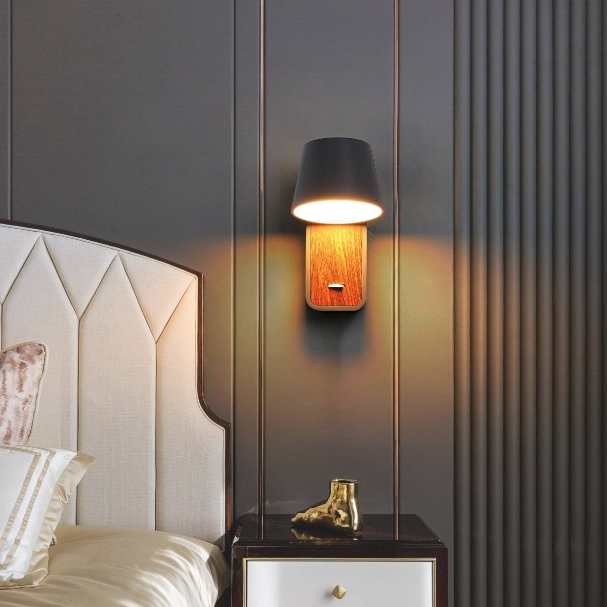 Aplique LED para Dormitorio de Madera rotatorio "KOPPEN" 6W 2700K - Barcelona Led-Decoración