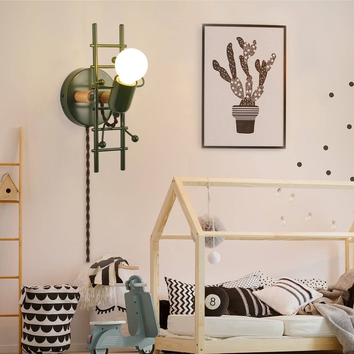 Aplique de Pared "Doll " - Con interruptor y enchufe - E27 - Barcelona Led-Decoración