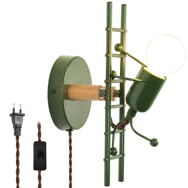 Aplique de Pared "Doll " - Con interruptor y enchufe - E27 (8)