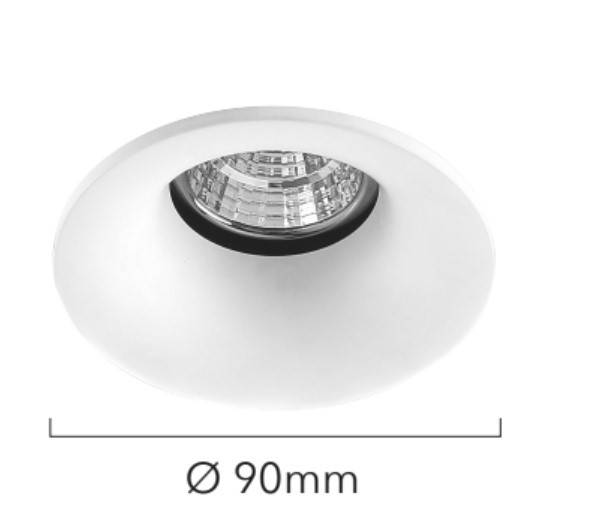 Aro downlight empotrable de aluminio aluminio corte Ø75mm (2)