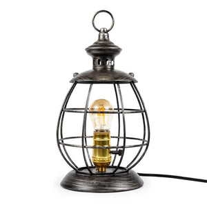 Lámpara de mesa y colgante "Boose"- Diseño vintage tipo jaula - E27 G45 (8)