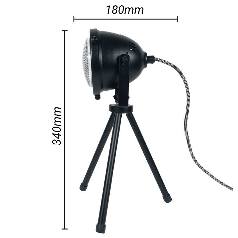 Lámpara de mesa vintage metal "MOTT" Bombilla incluida (2)