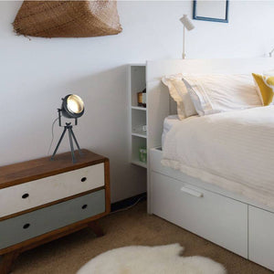 Lámpara de mesa vintage metal "MOTT" Bombilla incluida (3)