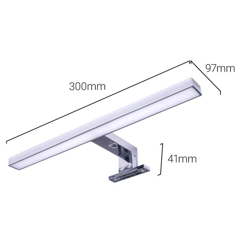 Aplique de baño para espejo 5W - Fijación espejo y mueble - 30cm (7)