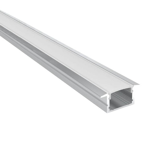 Aluminum profile for recessed LED strip ≤ 15mm - 18.5x12mm - 2 meters