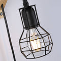 Cage wooden wall light 