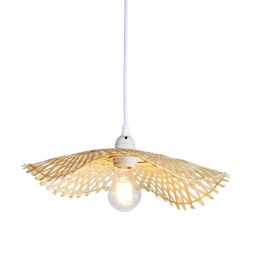 Lámpara colgante de mimbre 