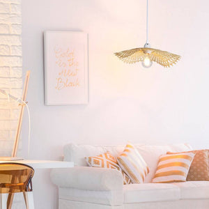 Lámpara colgante de mimbre "LISA" - E27 (8)