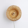 Wicker wall lamp with plug 