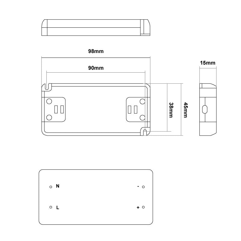 Fuente de alimentación ultra slim 12V 12W IP20 (3)