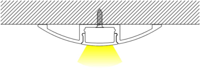 Perfil de aluminio para tira LED superficie - 58x9mm - Forma de media luna - 2m (3)