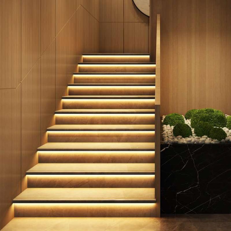 Perfil tira LED de integración para escalera - Tira LED ≤ 12 mm - 2 metros (1)