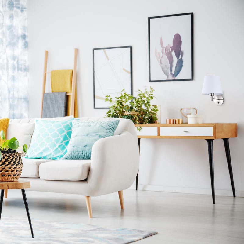 Aplique de pared con pantalla e interruptor Classic "RIGA" - E27 (13)