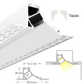 LED Strip Profile 94x34 Trimless Top/Bottom Corner (2m) 3