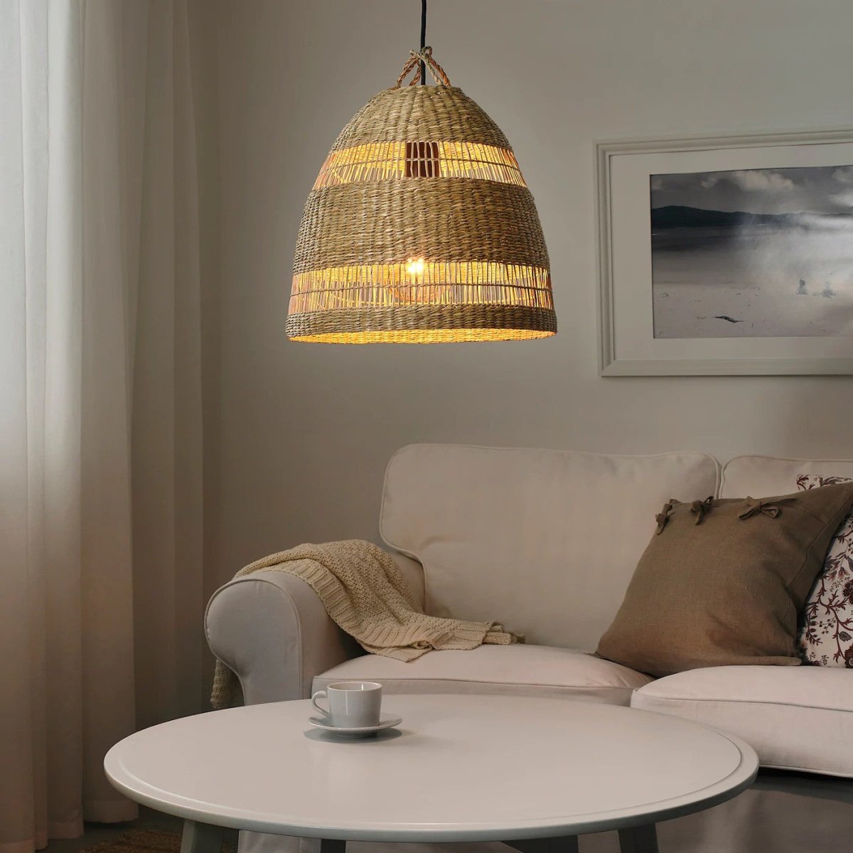 Lámpara colgante de mimbre "Ikken" - Barcelona Led-Decoración