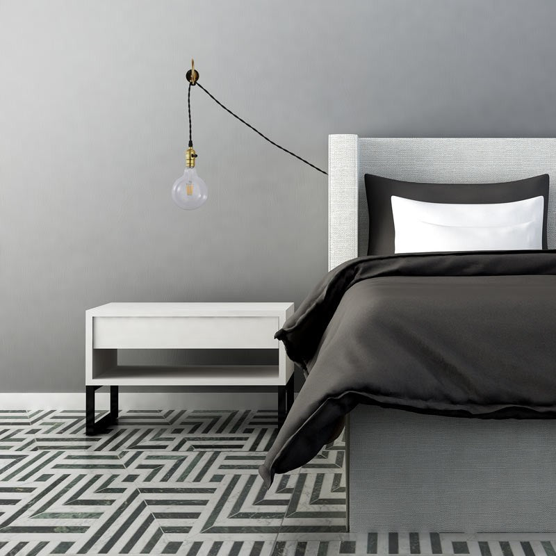 Aplique de Pared Interior Dorado con Enchufe y Interruptor para Dormitorio, Escalera, Escritorio (5)