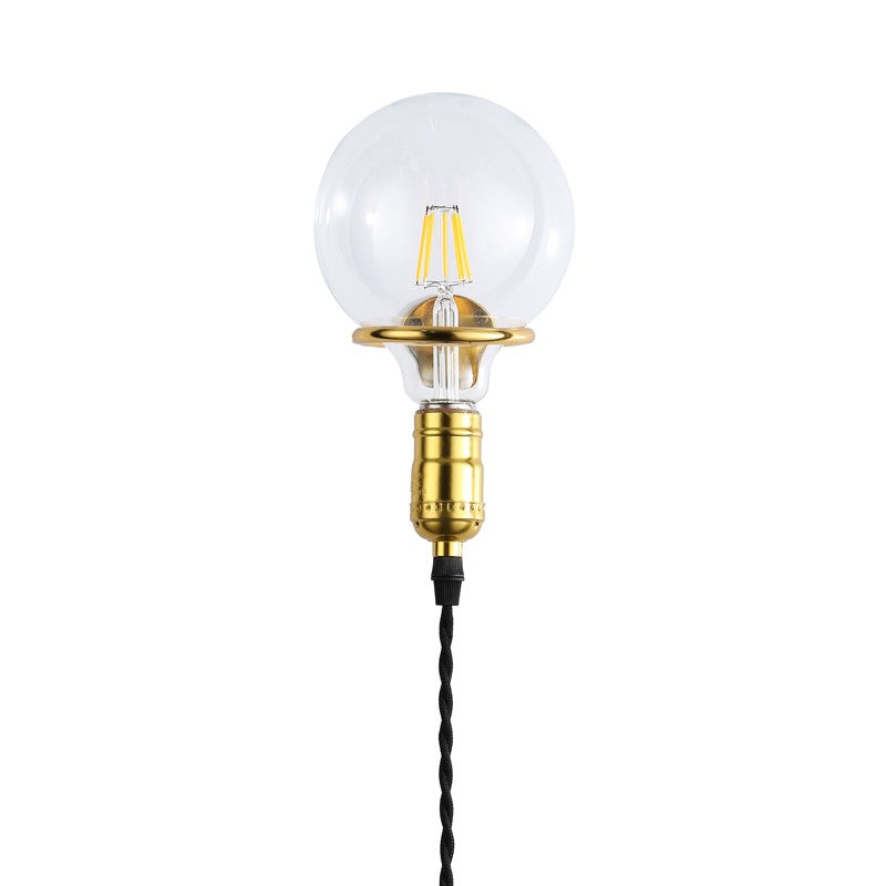 Aplique de Pared Interior Dorado con Enchufe y Interruptor para Dormitorio, Escalera, Escritorio (8)