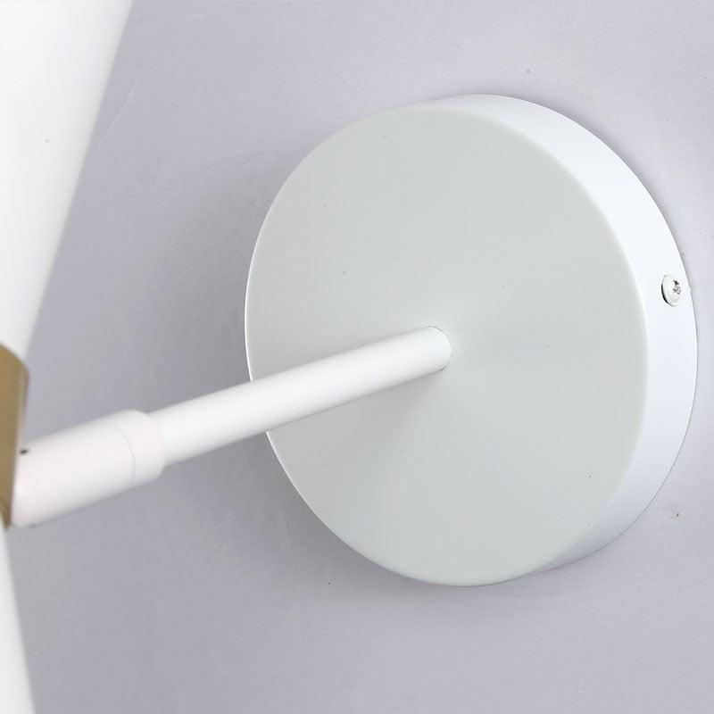 Aplique de pared interior en color blanco y dorado estilo nórdico "Melissa" de 29x25cm (3)