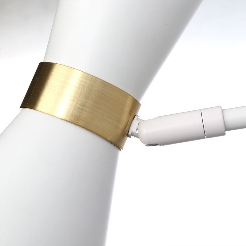 Aplique de pared interior en color blanco y dorado estilo nórdico "Melissa" de 29x25cm (6)