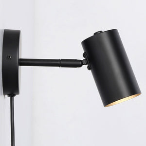 Aplique de pared interior orientable "Ben" con cable y enchufe - E27 (28)