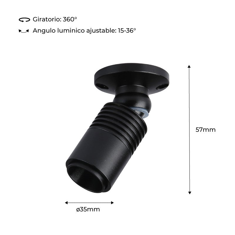 Aplique de techo con zoom - Orientable - 2700K - 3W (11)