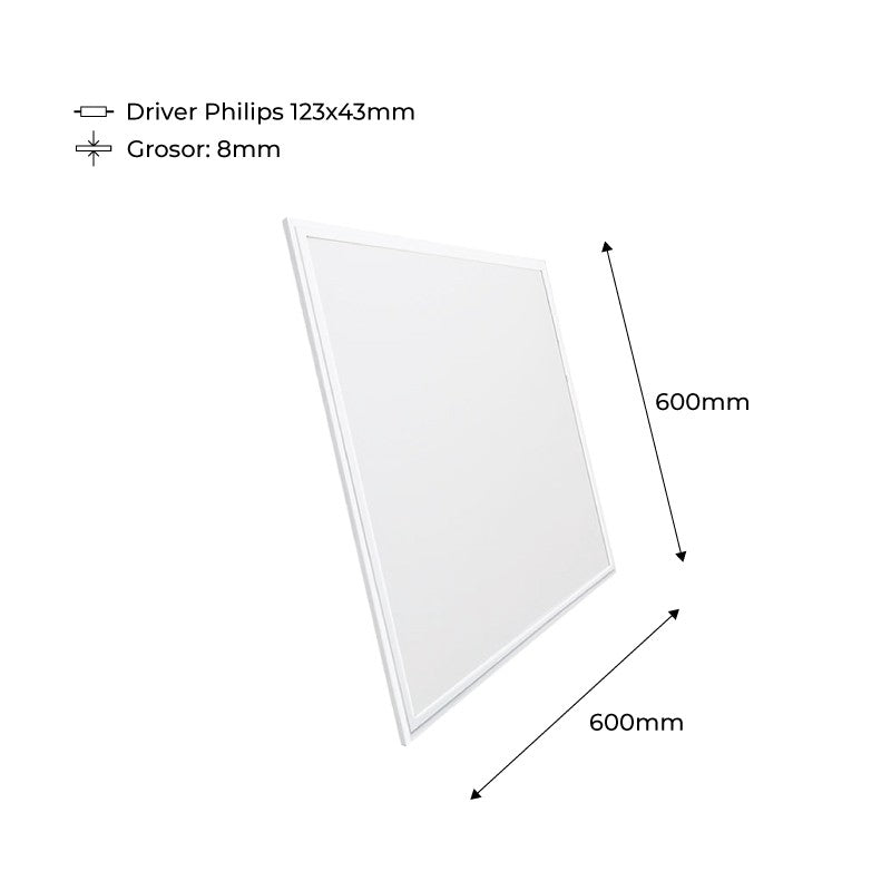 Panel LED 60X60cm con KIT de empotrar 44W UGR19 Driver Philips (28)