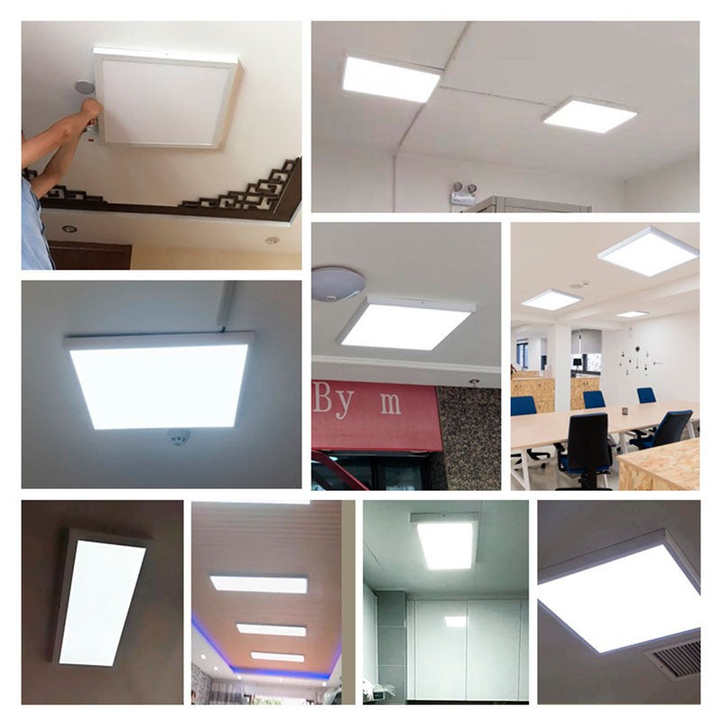 Panel LED slim de superficie 60x60cm - Driver OSRAM - 40W - UGR18 - CRI90 - Con KIT de montaje (8)