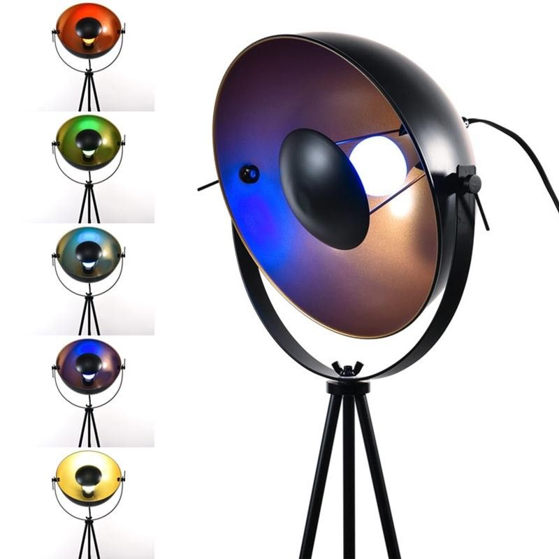 Lámpara de pie vintage con trípode "Galilen" + Bombilla RGBW + CCT WiFi - 9W (6)