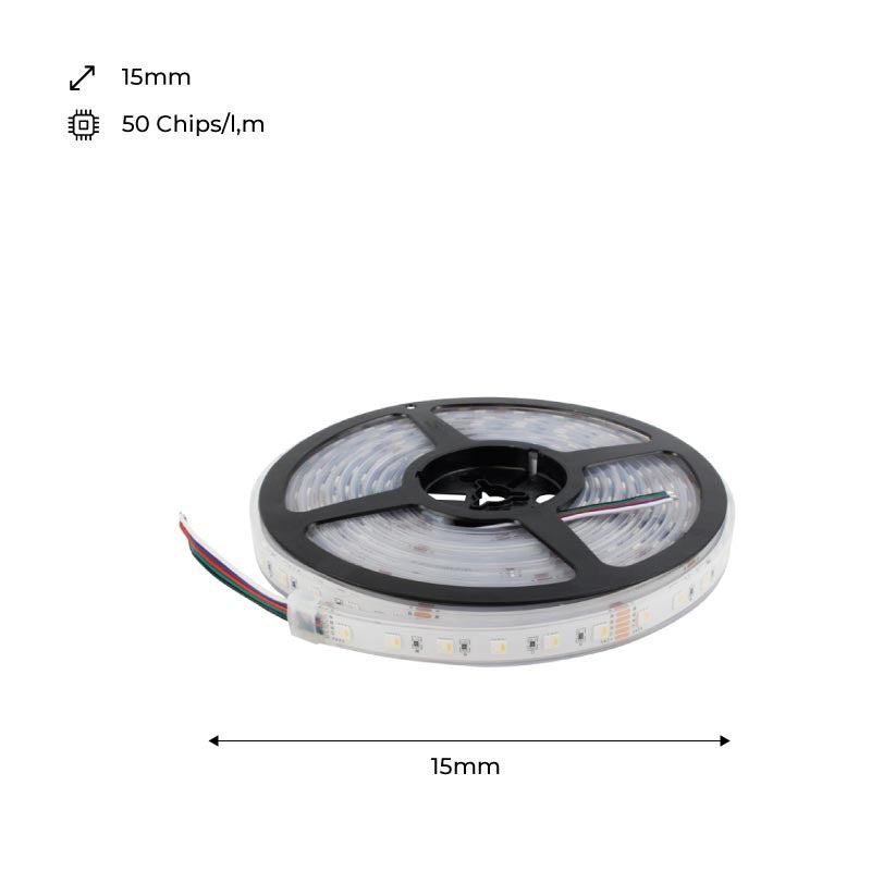 Tira LED estanca RGBWW - 19W/m - 24V - 60 LED/M - IP67 - 5m (14)