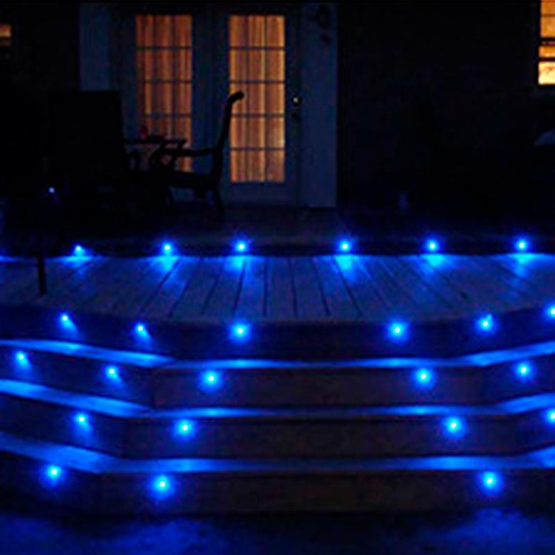 Kit 6 focos LED empotrables en suelo 0,3W 12V-DC IP67 (14)