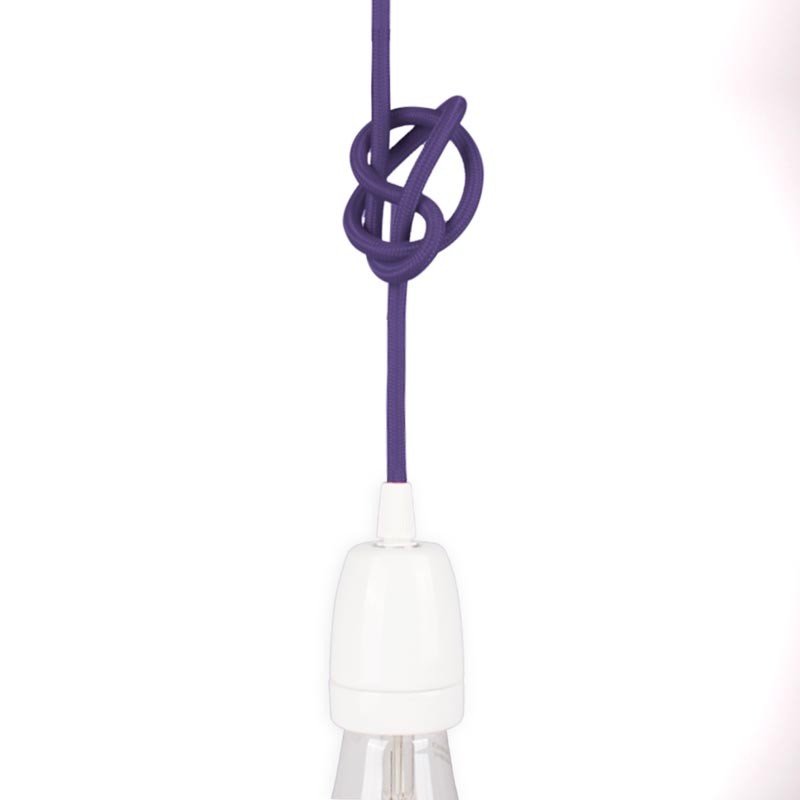 Cable eléctrico redondo revestido de algodón Violeta (6)