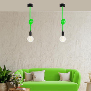 Cable eléctrico redondo revestido de algodón Verde Cítrico (1)