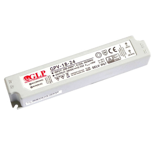 Αδιάβροχο τροφοδοτικό 24V DC - 18W - IP67 - GLP