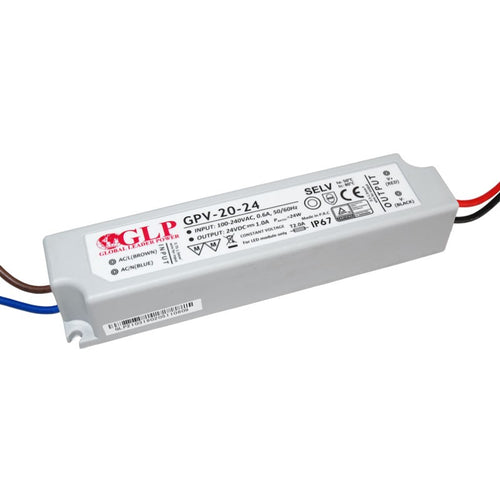 Αδιάβροχο τροφοδοτικό 24V DC - 20W - IP67 - GLP