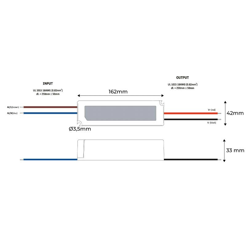 Fuente de alimentación estanca 12V DC - 60W  - IP67 - GLP (1)