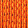Braided Cable Coated in Silk Effect Fabric Orange Color 4