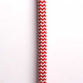 Okrągły kabel elektryczny pokryty tkaniną z efektem jedwabnego zygzaka, czerwono-biały 5
