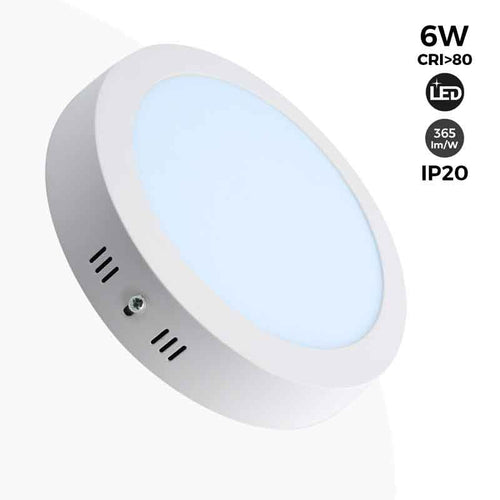 Plafón techo LED circular 6W - Ø11,5cm - 365lm