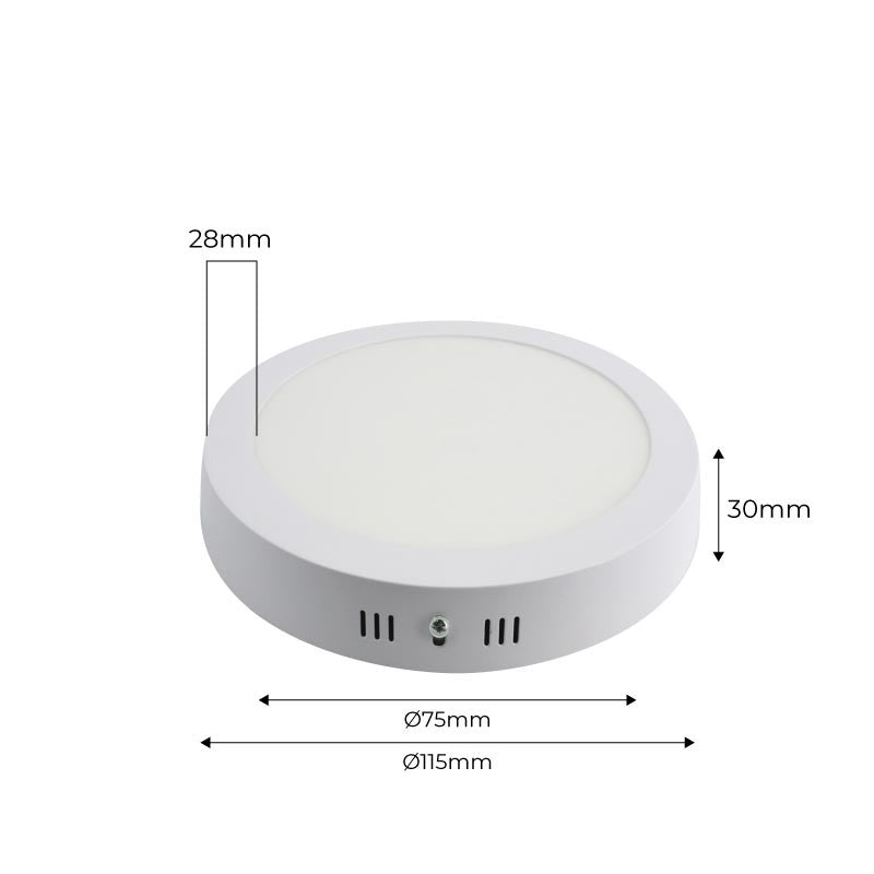Plafón techo LED circular 6W - Ø11,5cm - 365lm (9)