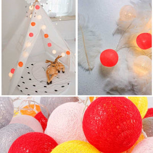 Guirnalda LED bolas de algodón 20 Bolas con USB 3m-IP44-4cm (16)