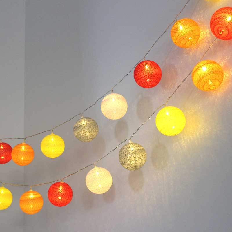Guirnalda LED bolas de algodón 20 Bolas con USB 3m-IP44-4cm (47)