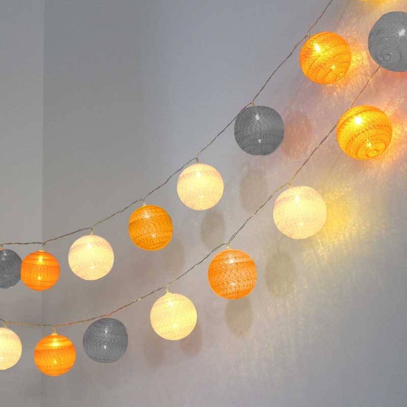 Guirnalda LED bolas de algodón 20 Bolas con USB 3m-IP44-4cm (49)